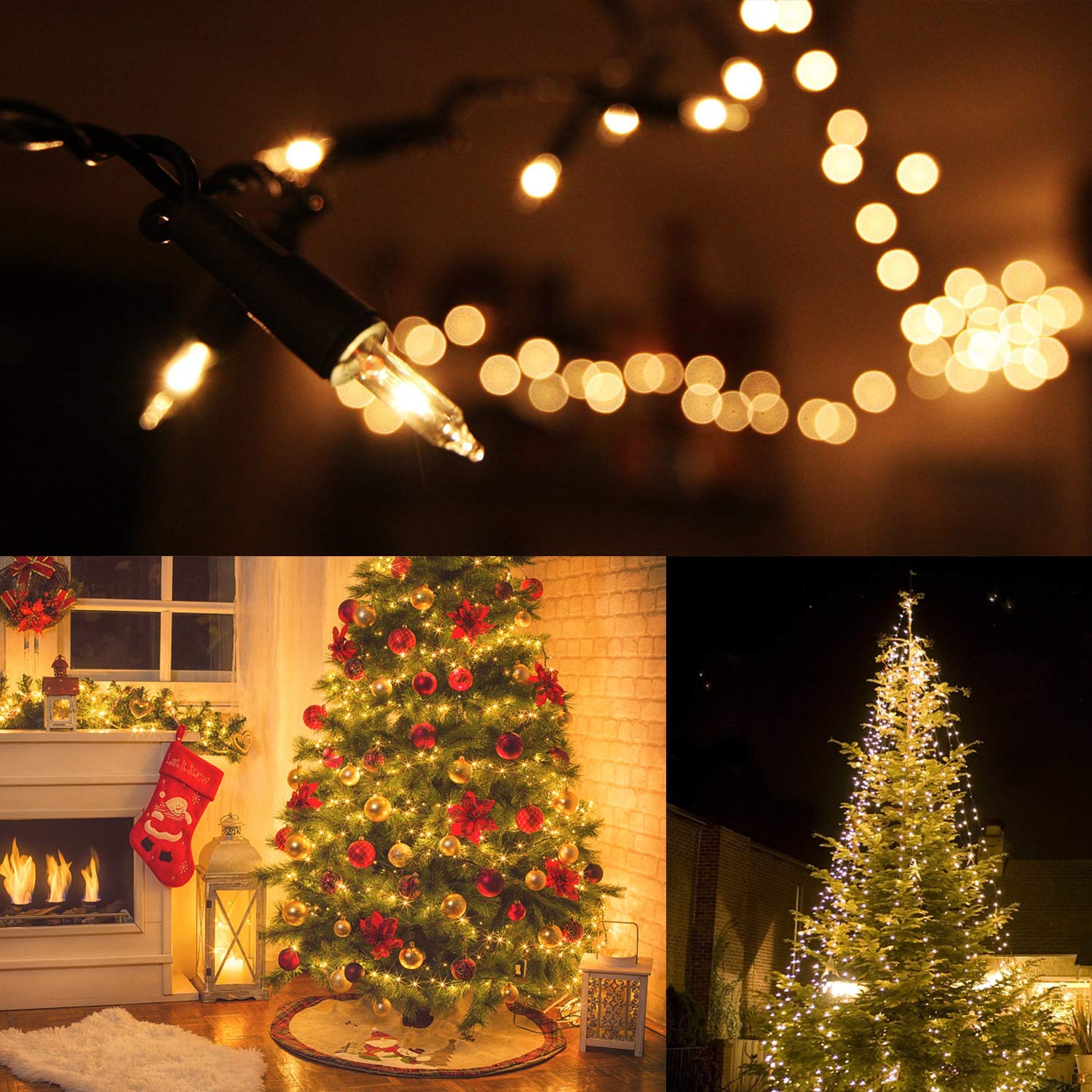 Christmas Lights, 150 Lights Incandescent Mini Clear String Light, 120V UL Certified Xmas Warm Tree Lights for Christmas Patio, Holiday, Party, Home, Indoor Outdoor Decoration