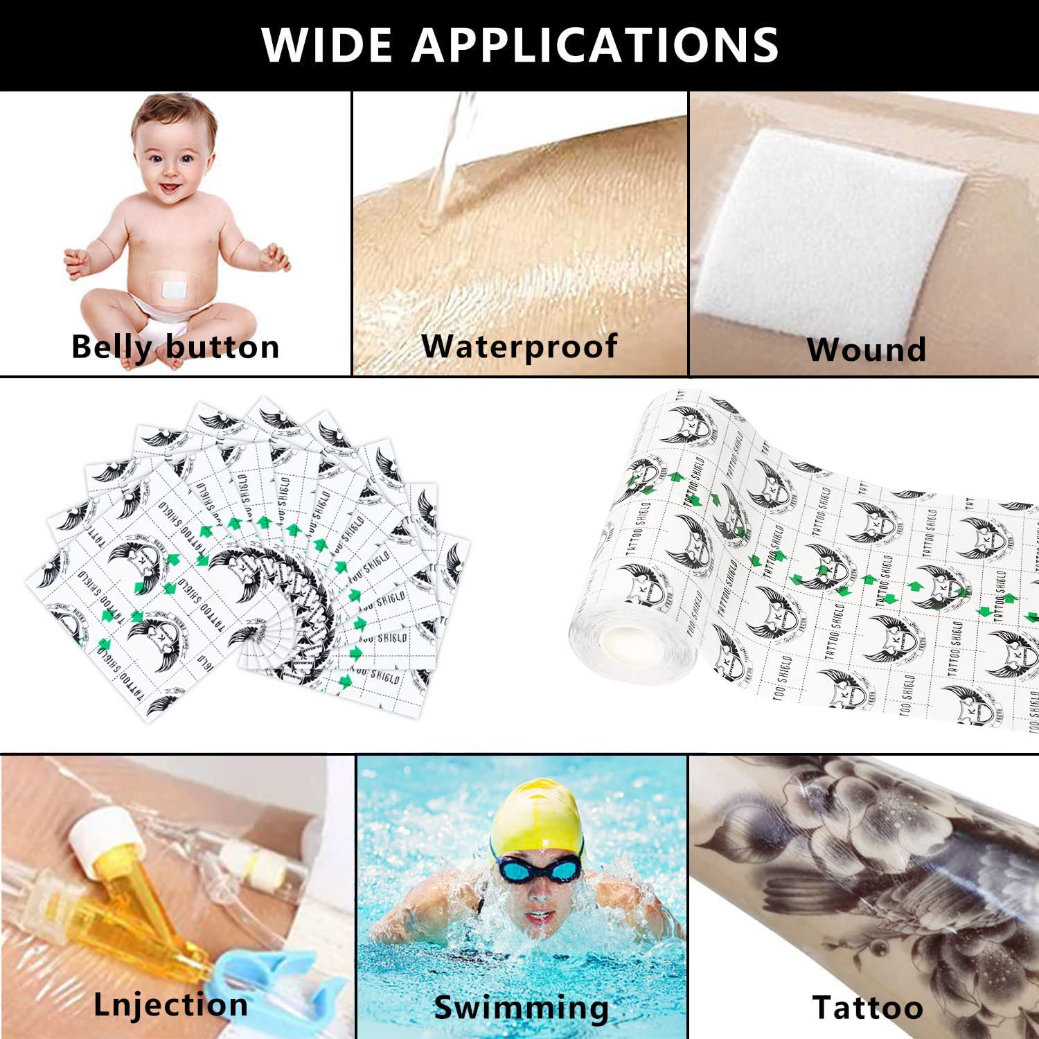 Tattoo Aftercare Waterproof Bandage Transparent Film Dressing Second Skin Healing Protective Clear Adhesive Bandages Tattoo Supplies 6