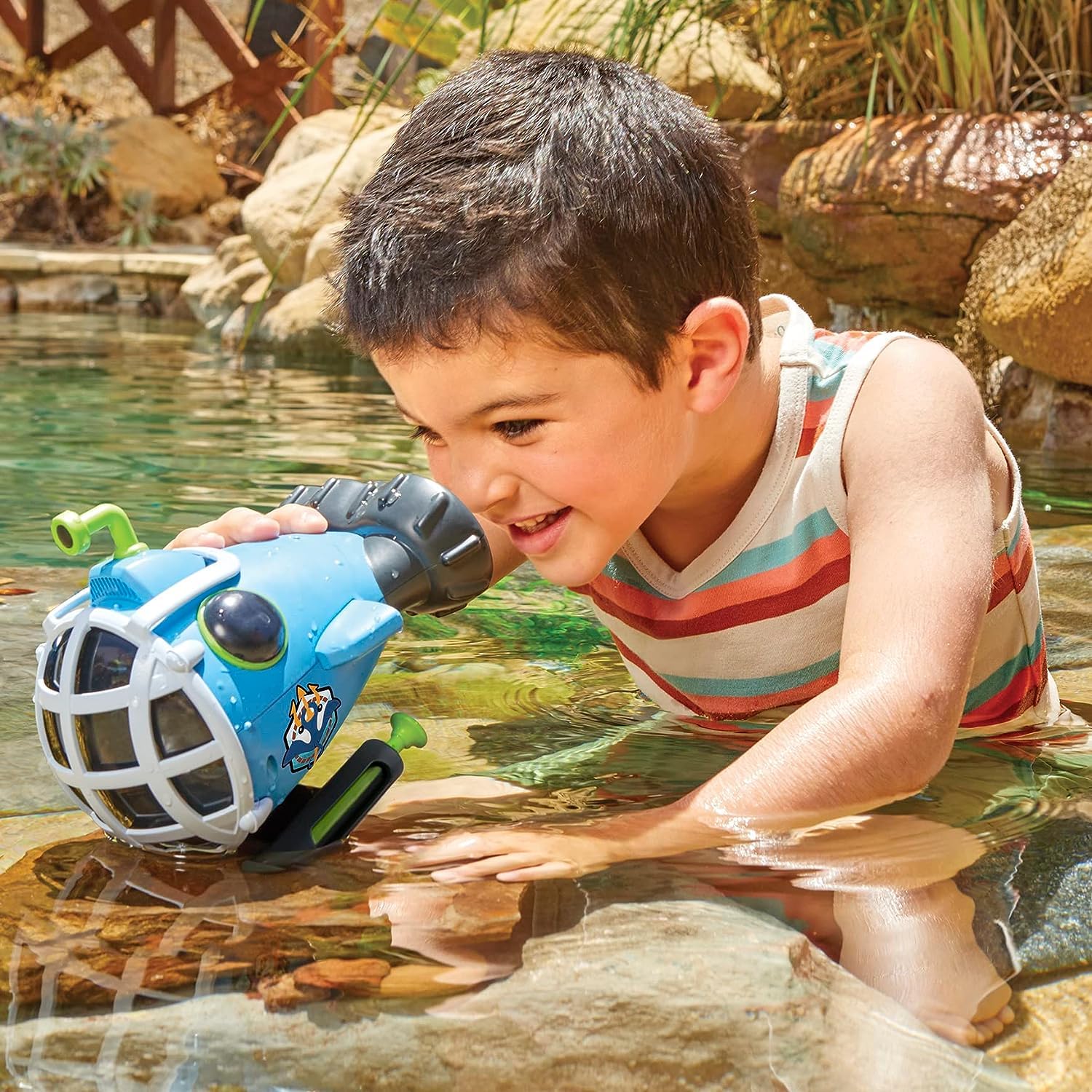 Little Tikes Big Adventures Submarine STEM Toy Water Vehicle with Underwater Viewer, Water Sprayer and Sifting Net for Girls, Boys, Kids Ages 3+