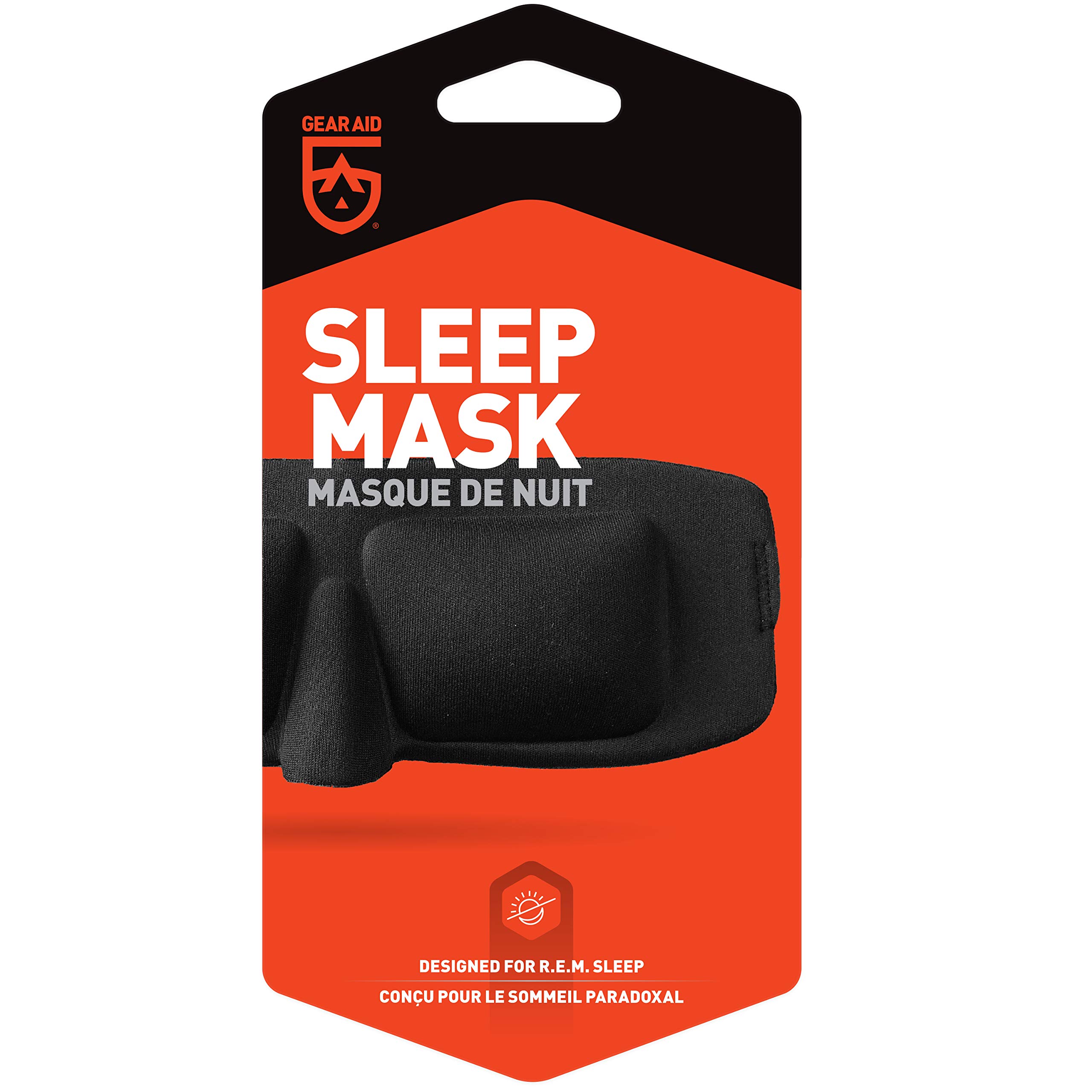 GEAR AID Sleep Mask for Deep REM Sleep for Travel and Outdoors, Black