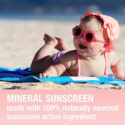 Pure & Free Baby Mineral Sunscreen Lotion with Broad Spectrum SPF 50 & Zinc Oxide, Water-Resistant, Hypoallergenic & Tear-Free Baby Sunscreen, 3 fl. oz, 3 pk