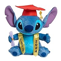 Just Play Disney Stitch Graduation Large Plush, Kids Toys for Ages 3 Up