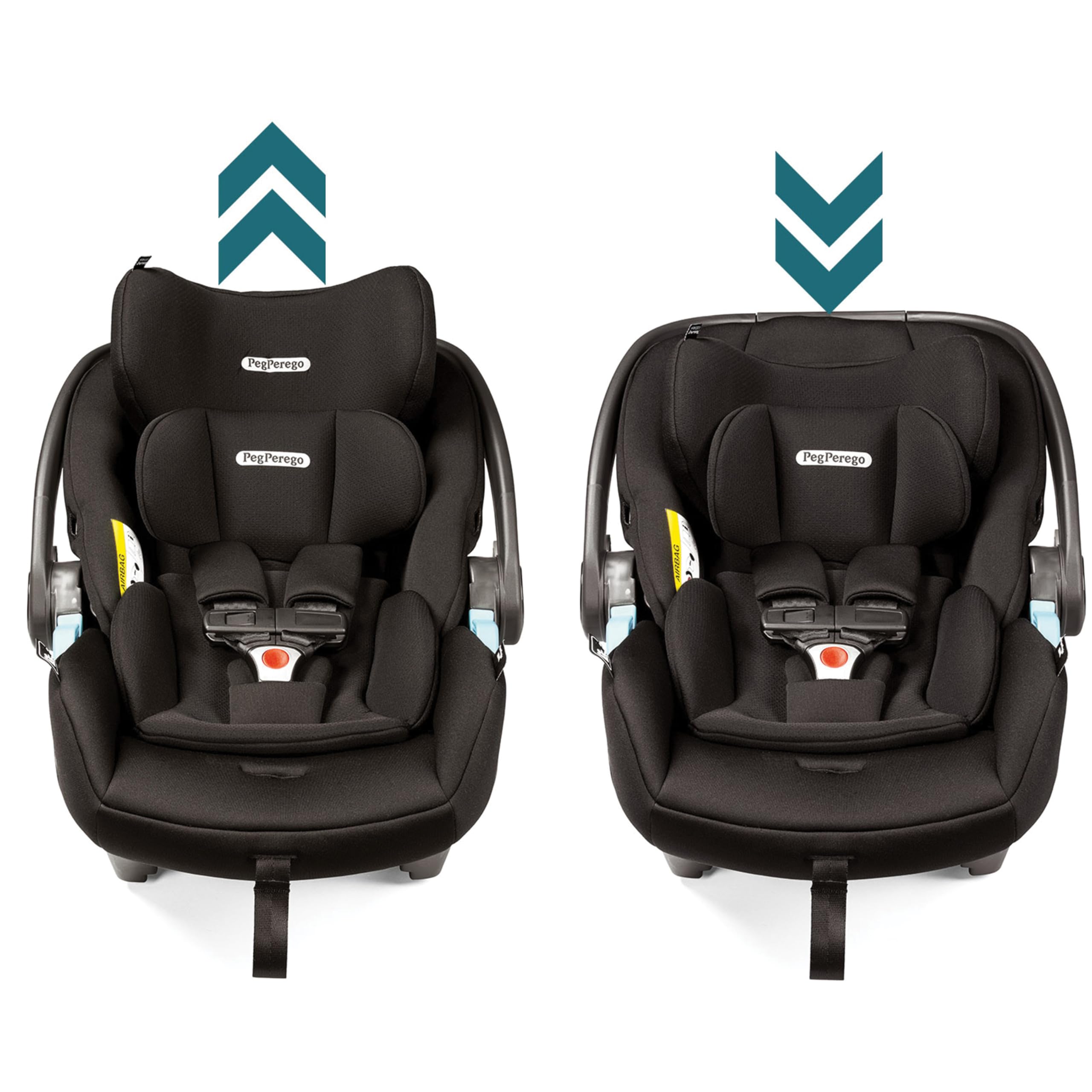 Peg Perego Primo Viaggio 4-35 Lounge on Wheels - Includes Vivace Chassis and Primo Viaggio 4-35 Lounge Reclining Infant Car Seat - Made in Italy - True Black