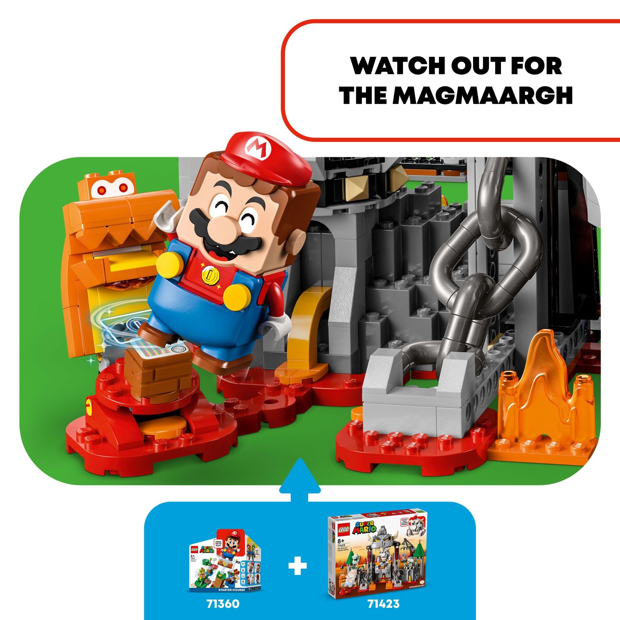 LEGO Super Mario Dry Bowser Castle Battle Expansion Set 71423, Buildable Game with 5 Super Mario Figures, Collectible Playset to Combine with a Starter Course, Super Mario Gift Set for Kids Ages 8-10