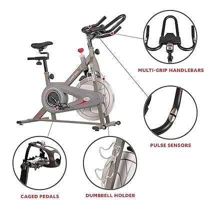 Sunny Health & Fitness Synergy Series Magnetic Indoor Cycling Exercise Bike