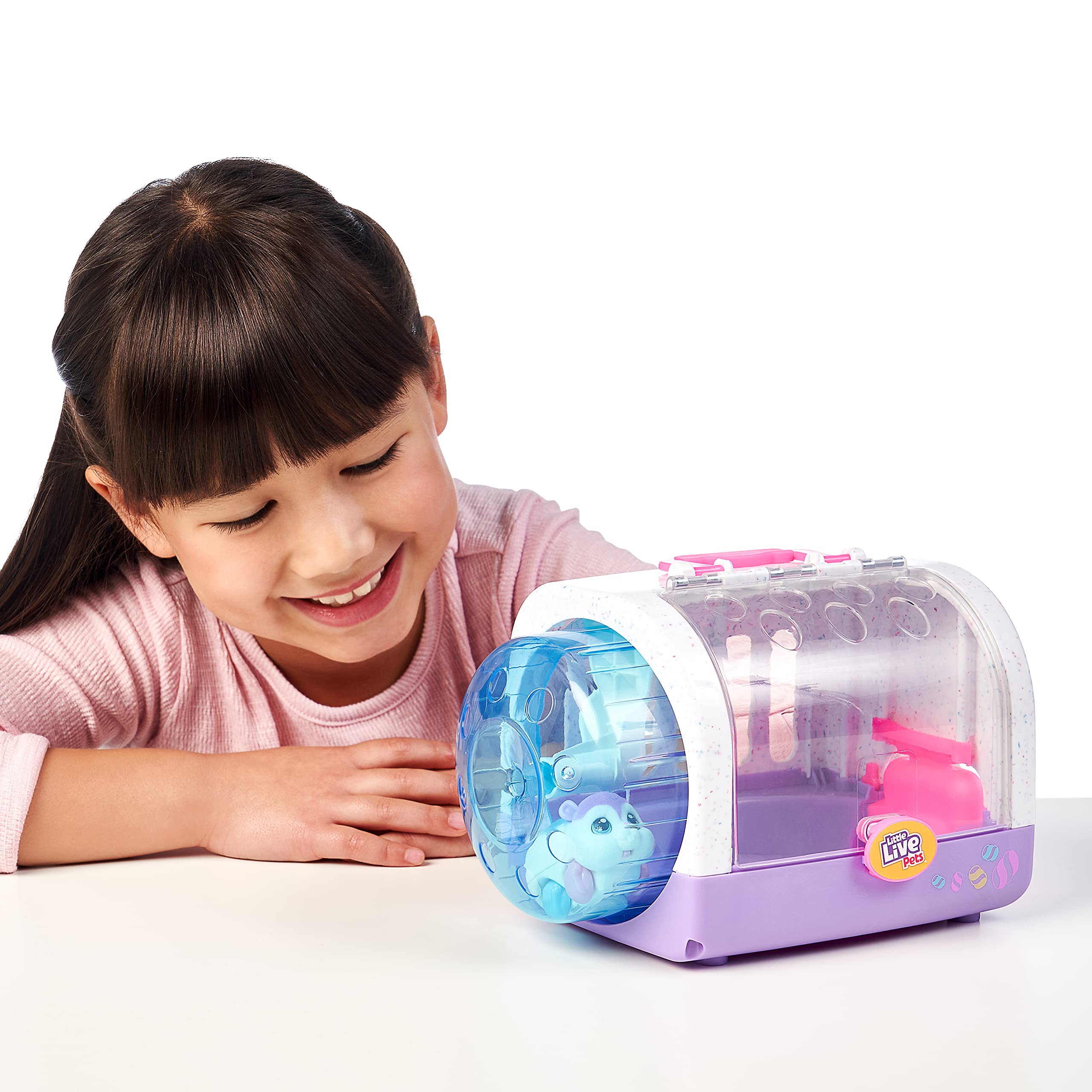 Little Live Pets - Lil' Hamster: Popmello & House Playset | Interactive Toy. Scurries, Sounds, and Moves Like a Real Hamster. Soft Flocked. Batteries Included. for Kids 4+