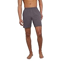 Hanes Men's Athletic Shorts, Favorite Cotton Jersey Shorts, Pull-On Knit Shorts with Pockets, Knit Gym Shorts, 7.5