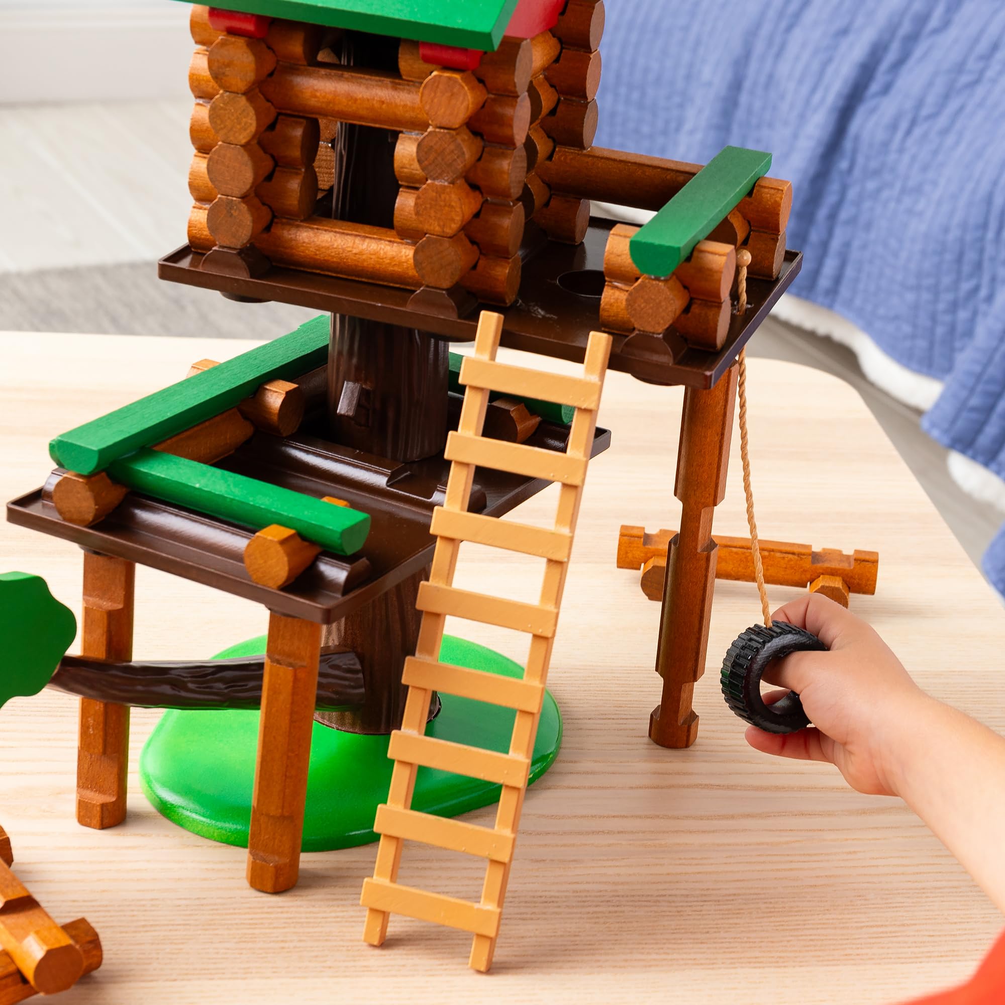 Lincoln Logs 2 Tiered Tree House Building Set, Educational Toy, Gift for Kids, Girls and Boys, STEM Retro Classic Toy