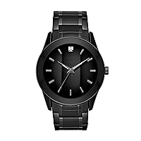 Men's Rylan Quartz Watch with Stainless Steel Strap, Black, 24 (Model: ZR77271)