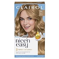 Nice'n Easy Permanent Hair Dye, 8A Medium Ash Blonde Hair Color, Pack of 1