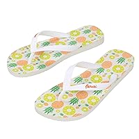 Ocean Corte Series Tropical Design Flip Flop Sandals, US Woman Size 9.5-10.5 / Man Size 8-9, 2 Piece