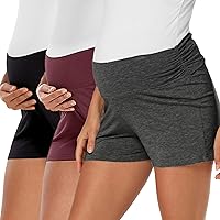 fitglam Maternity Shorts for Women Pregnancy Lounge Sleep Pajama Workout Shorts Comfy Summer Clothes