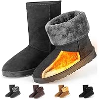 Winter Boots for Women, Classic Mid-Calf Snow Boots, Waterproof Warm Fur Lining Fashion Winter Boots for Women Girls Ladies Outdoor, Slip on & Comfortable, Anti-Slip, Size: 5-10 US