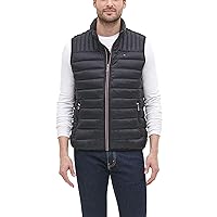 Tommy Hilfiger Men's Plus Size Lightweight Ultra Loft Quilted Puffer Vest (Standard and Big & Tall), Solid Black, 5X