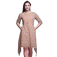 Bimba Printed Tops For Women Asymmetric Kurti Summer Dress For Girls