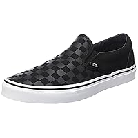 Vans Unisex Classic Slip-On (Checkerboard) Black/Black Skate Shoe 12 Men US