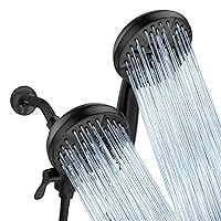 24-Setting High Pressure 3-Way Shower Head Combo, Hand Held Shower & Rain Shower Separately or Together, 5