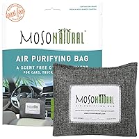 Moso Natural Air Purifying Bag. A Scent Free Odor Eliminator For Cars, Trucks and SUVs. Premium Moso Bamboo Charcoal Odor Absorber. (Linen)
