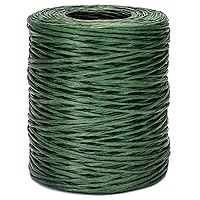 KINGLAKE Floral Wire Vine Wire Bind Wire, Paper Covered Bind Wire, 656 Feet Rustic Wrapping Wire, 2mm Green Wire for Crafts, Flower Bouquets Crown, DIY Projects, Wedding, Christmas Wreaths
