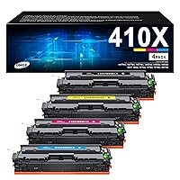 410A Toner Cartridge 410X - High Yield 4 Pack Replacement for HP 410A 410X Compatible with HP Color Laserj Pro MFP M477fnw Toner, M477fdw Toner M452dn, Color Laserj Pro M477 M452 Series | CF410X