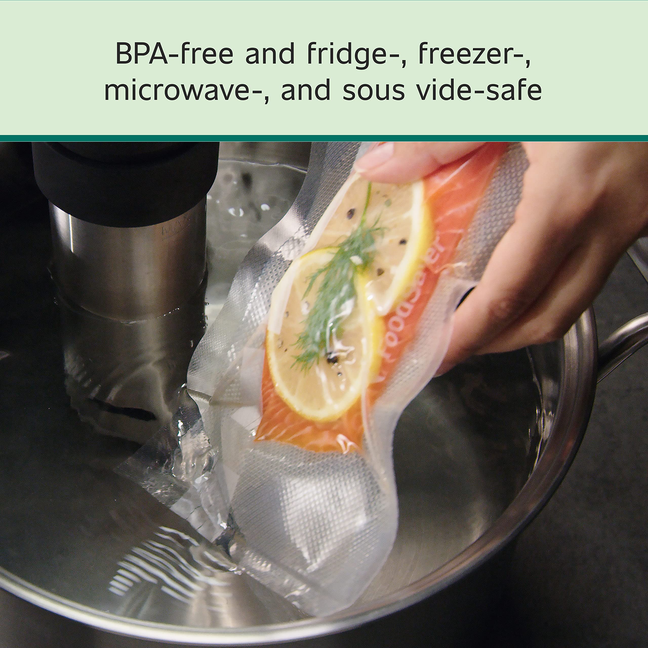 FoodSaver 1-Pint Precut Vacuum Seal Bags with BPA-Free Multilayer Construction for Food Preservation, 28 Count, Clear