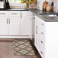 Laura Ashley – Anti-Fatigue Kitchen Mat, Allie Medallion Design, Stain, Water & Fade Resistant, Cooking & Standing Relief, Non-Slip Backing, Measures 17.5” x 32