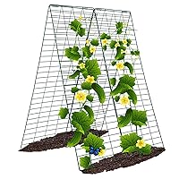 Metal Cucumber Trellis Foldable,Garden Trellis for Climbing Outdoor Plants,Tomato Plant Support,Green Bean Trellis,Vegetable Trellis,Zucchini Trellis,Plant Holders for Outside (2)