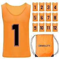 XMMXCTY Vest Jersey (12 Pieces) Scrimmage Vest Sport Pinnies Team Practice Jerseys Used for Basketball Soccer Volleyball