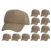 TOP HEADWEAR 12 Pack Trucker Hat Bulk - Dozen Plain Blank Hats