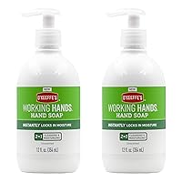 Working Hands Moisturizing Hand Soap, 12 oz Pump, Unscented, (Pack of 2)
