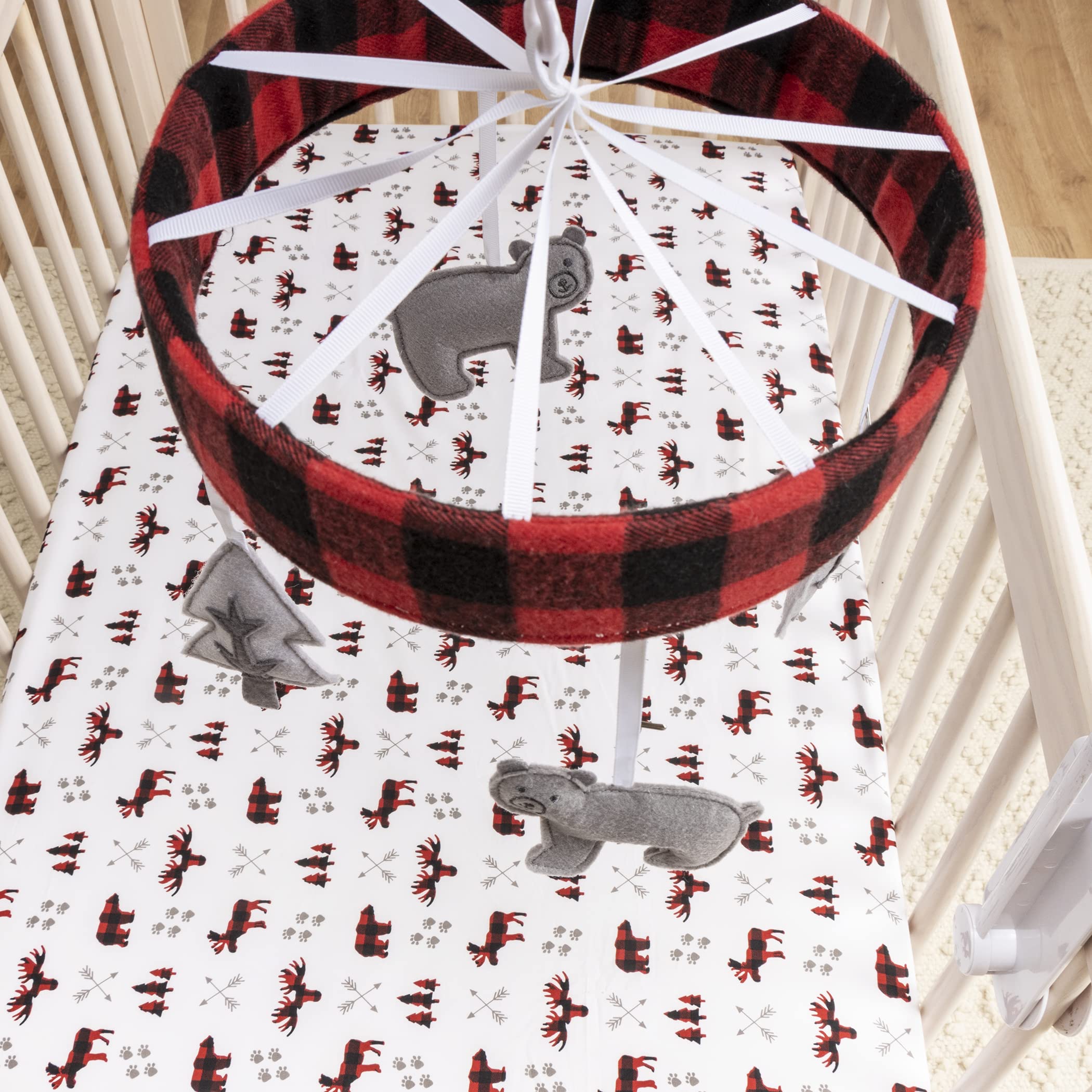 Sammy & Lou 2 Pack Microfiber Fitted Crib Sheets, Lumberjack,2 Count (Pack of 1)