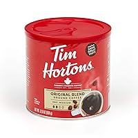 Tim Hortons Original Blend, Medium Roast Ground Coffee, Canada’s Favorite Coffee, Made with 100% Arabica Beans, 32.8 Ounce Canister