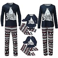 Christmas Pajamas for Family 2023 Matching Sets Xmas Long Sleeve Pj 2 Piece Set Festival Party Sleepwear Jammies