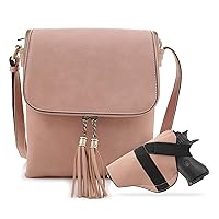 JESSIE & JAMES Cheyanne Concealed Carry Crossbody Bag with Lock and Key