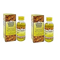 Hamdard Roghan Badam Shirin Sweet Almond 100% Pure 100ml (pack of 2) Relieves constipation Fights Dandruff by HAMDARD