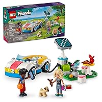 LEGO Friends Electric Car and Charger Building Toy for Kids, Role Play Toy, Adventure Toy, Includes Mini-Doll Characters Nova and Zac, Gift Idea for Kids, Girls, and Boys Ages 6 Years and Up, 42609