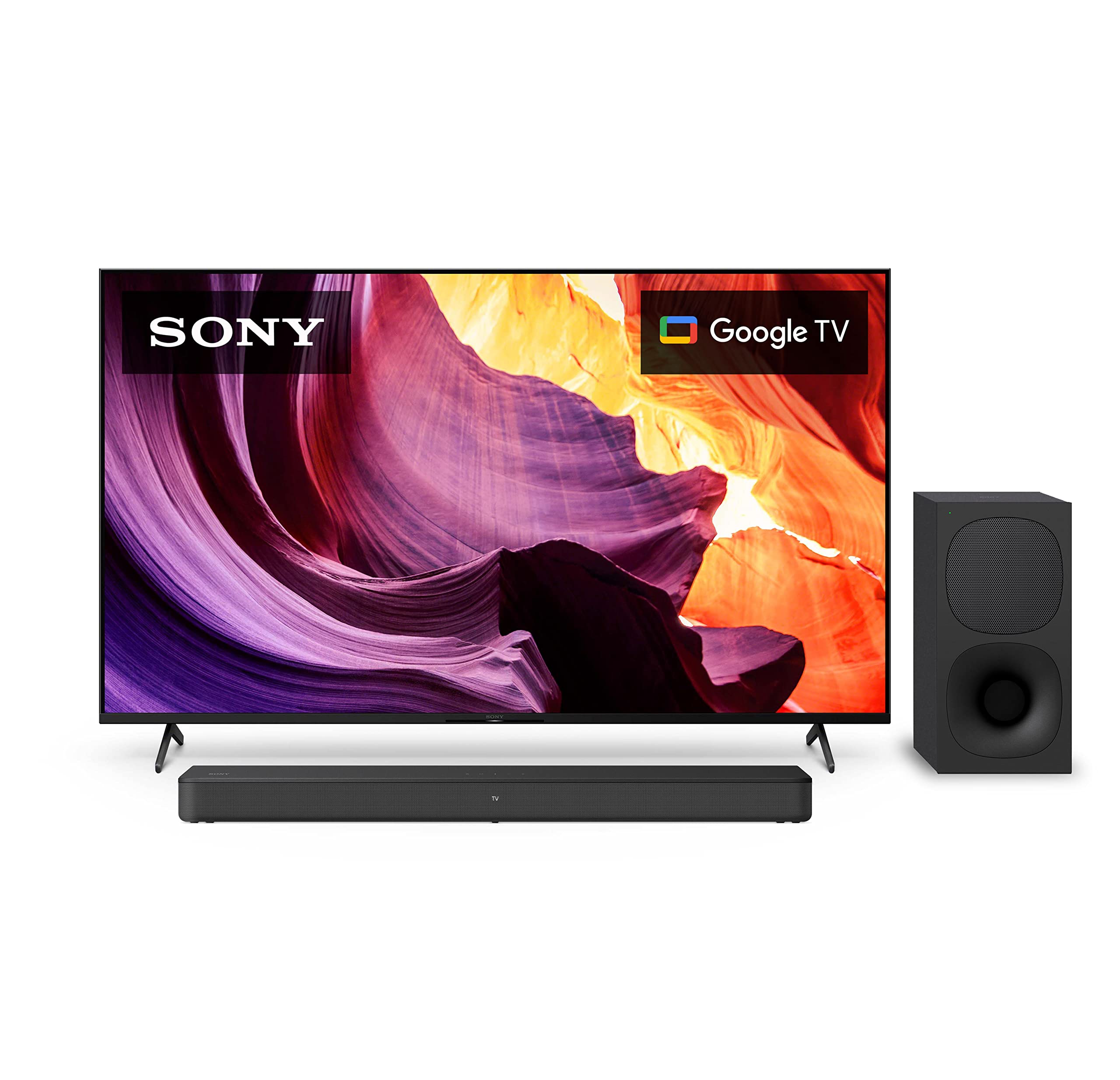 Sony 65 Inch 4K Ultra HD TV X80K Series: LED Smart Google TV KD65X80K- 2022 Model w/HT-S400 2.1ch Soundbar with Powerful Wireless subwoofer, S-Force PRO Front Surround Sound, and Dolby Digital