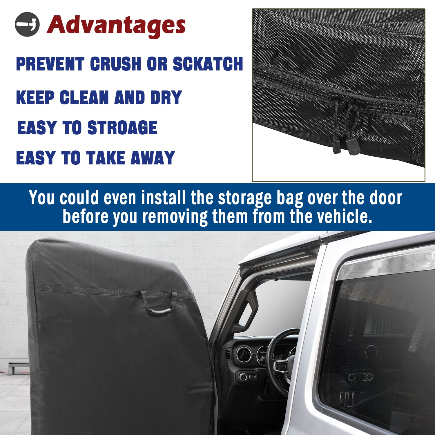 Mua Camoo 13110001 Hard Door Storage Bag Fits for Jeep Wrangler JL, JK, TJ,  YJ & CJ Exterior Accessories 2-Doors Storage Pocket 2PCS/Set trên Amazon Mỹ  chính hãng 2023 | Giaonhan247