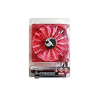b-PWM 120-Red 2 Ball Bearing Red LED Fan with High Speed Extreme Airflow