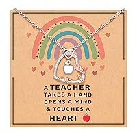 UNGENT THEM Teacher Gifts for Women, Teacher Appreciation Gifts, Teacher Necklace, Back to School First Day of School Teacher Gifts
