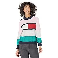Tommy Hilfiger Women's Adaptive Port Access Bell Sleeve Flag Sweater with Zipper Closure