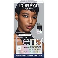 L'Oreal Paris Feria Midnight Bold Multi-Faceted Permanent Hair Dye, One-Step Hair Color Kit for Dark Hair, No Bleach Required, Cosmic Azure