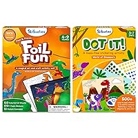 Skillmatics Foil Fun & Dot It Dinosaurs Theme Bundle, Art & Craft Kits, DIY Activities for Kids
