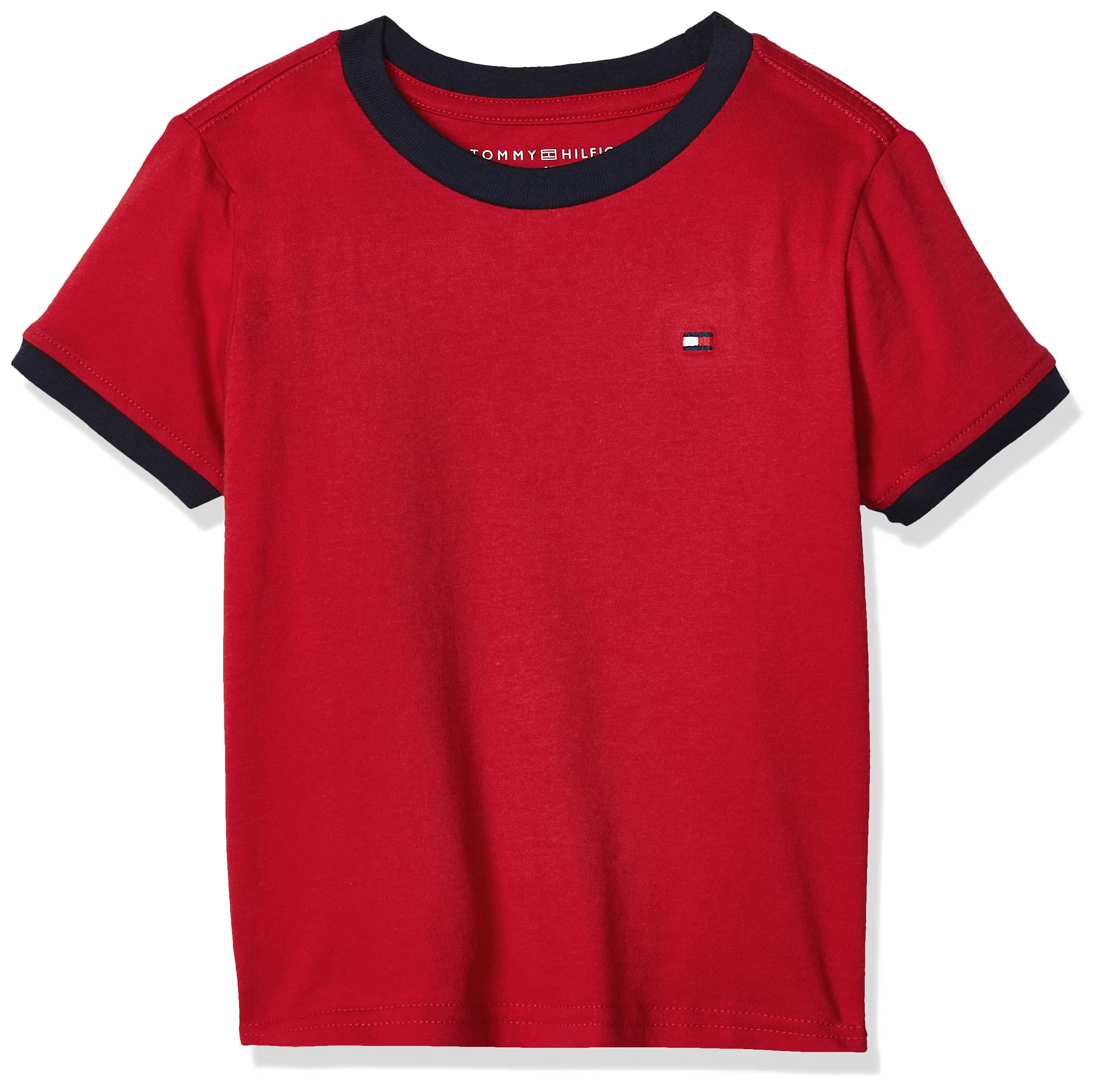 Tommy Hilfiger Boys' Short Sleeve Ringer Crew Neck T-Shirt