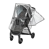 Deluxe Stroller Weather Shield, Clear Plastic Cover with Storage Pocket & Vented Sides