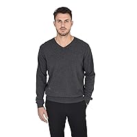 Men's Essential Knit V-Neck Sweater 100% Merino Wool Long Sleeve Classic Pullover