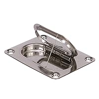 Seachoice Spring Loaded Flush Mount Hatch Handle, 304 Stainless Steel, 3 In. X 2-1/4 In.