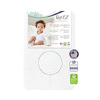 Evolur Rest EZ 2 in 1 Mini Crib Mattress, JPMA and Greenguard Gold Certified, Crafted from Recycled Sustainable Materials, White