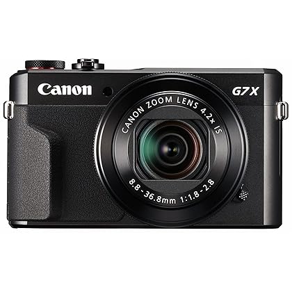 Canon PowerShot Digital Camera [G7 X Mark II] with Wi-Fi & NFC, LCD Screen, and 1-inch Sensor - Black, 100-1066C001