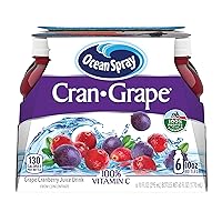 Ocean Spray® Cran-Grape® Cranberry Grape Juice Drinks, 10 Fl Oz Bottles, 6 Count (Pack of 4)